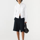 Bassike Pinpoint Classic Overshirt in White