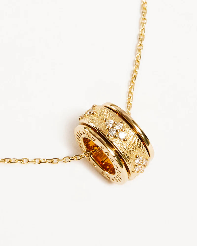 By Charlotte Breathe Spinning Meditation Necklace in 18K Gold Vermeil