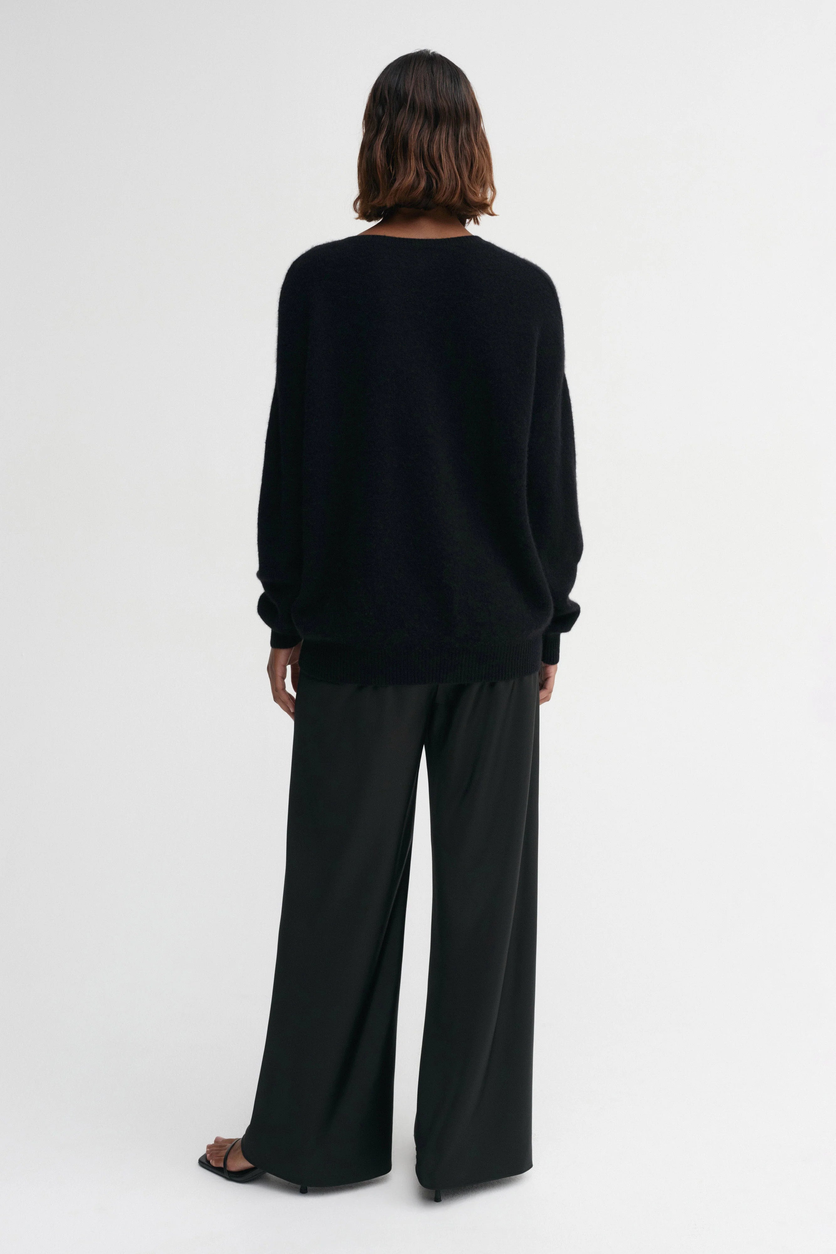 Almada Zaya V Neck Sweater in Black