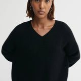 Almada Zaya V Neck Sweater in Black