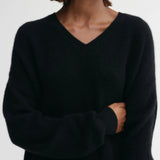 Almada Zaya V Neck Sweater in Black