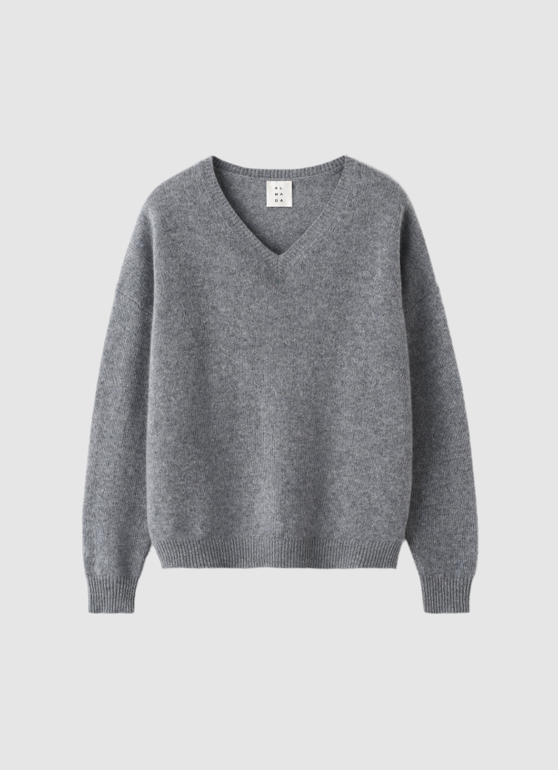 Almada Zaya V Neck Sweater in Grey