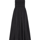Matteau Shirred Bodice Dress in Black