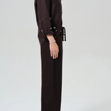 Citizens of Humanity Brynn Linen Drawstring Trouser in Chocolate