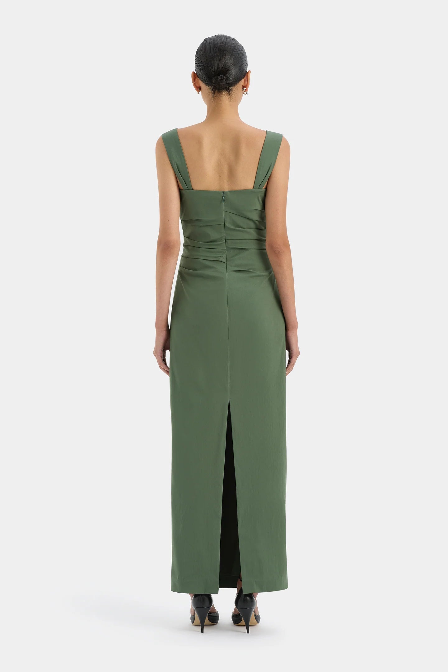 Sir Florent Balconette Gown in Forest Green