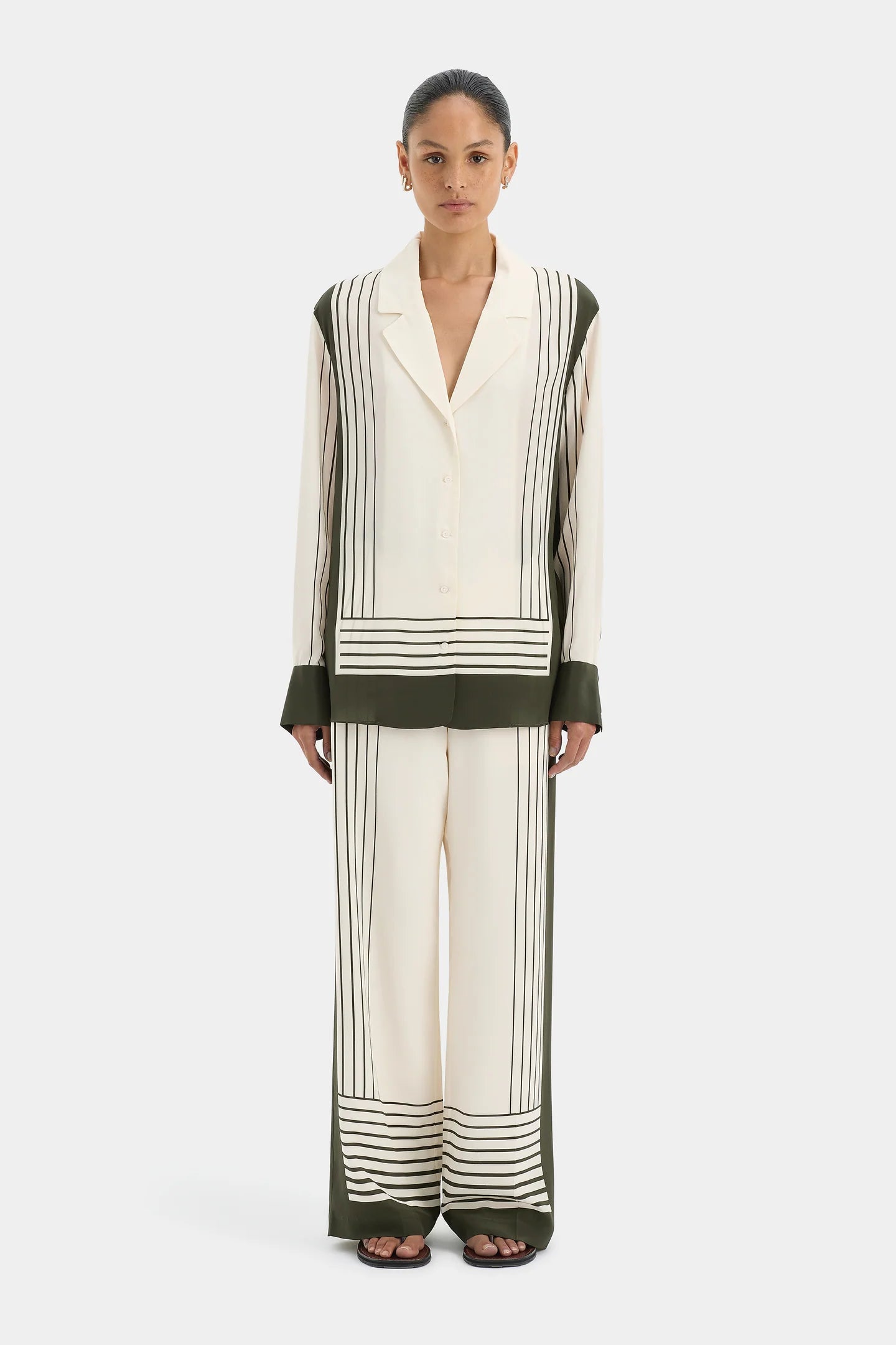 Sir Leilana Tailored Pant in Garden Stripe