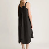 Lee Mathews Poplin Cami Dress in Black