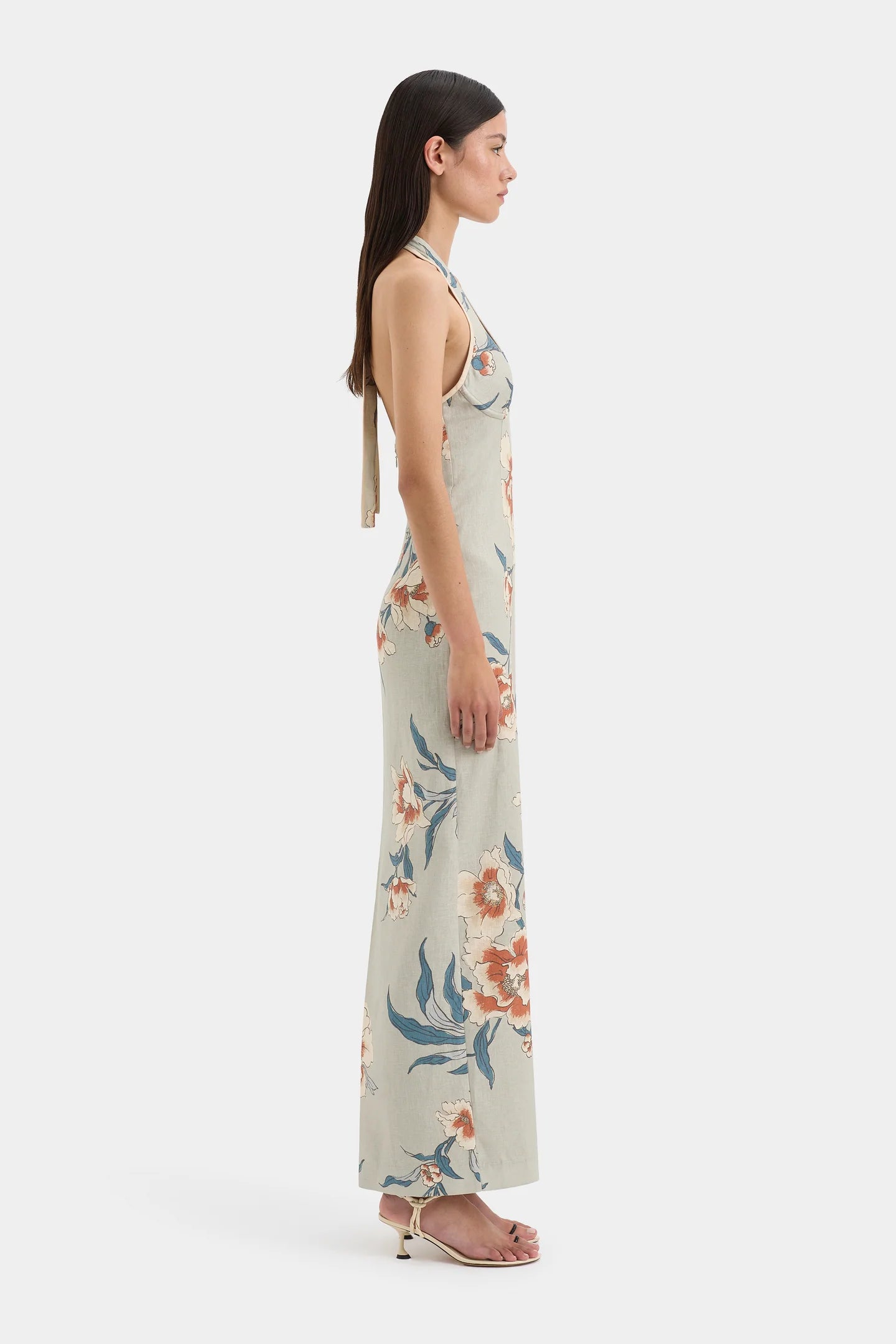 Sir Roisin Halter Midi Dress in Bloom