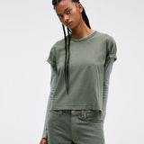 Slvrlake Square Tee in Evergreen
