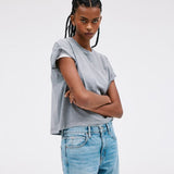 Slvrlake Square Tee in Pebble Grey