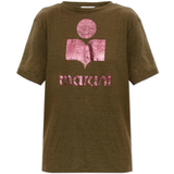 Isabel Marant Zewel T-Shirt in Khaki and Pink