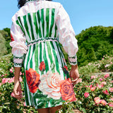 Aston Studio Demi Dress in Leaf Rose Multi