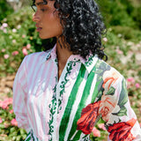 Aston Studio Demi Dress in Leaf Rose Multi
