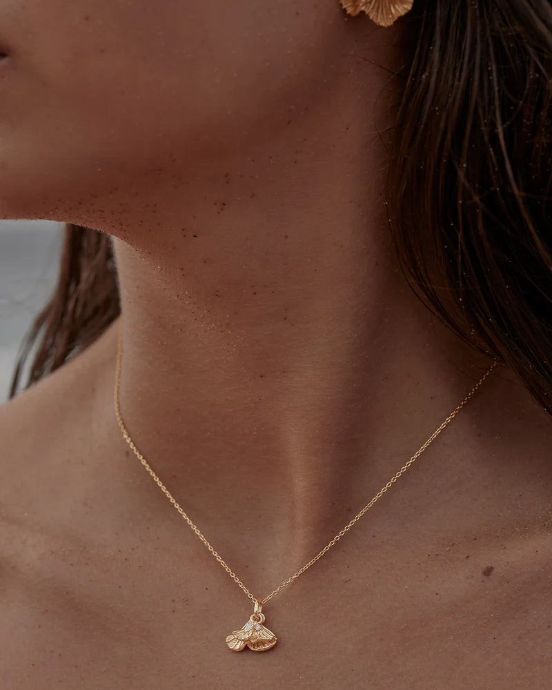 By Charlotte Ocean Whisper Necklace in 18K Gold Vermeil