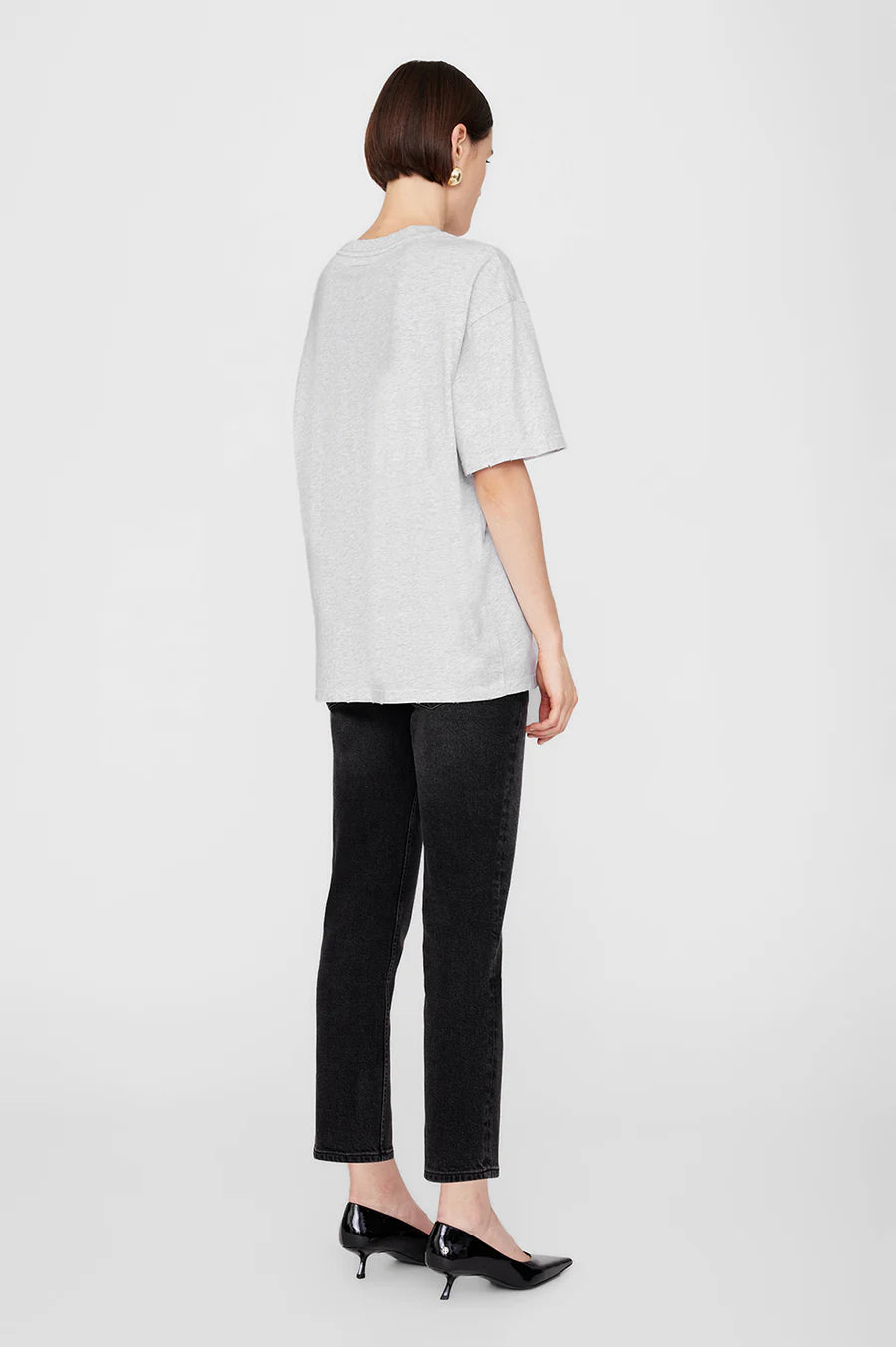 Anine Bing Myers Tee Anine Bing in Heather Grey