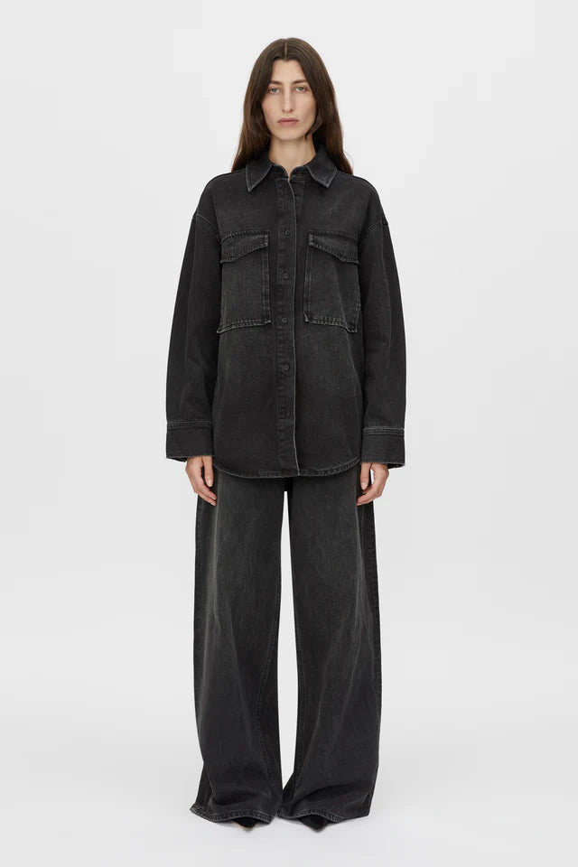 Camilla and Marc Blanca Denim Shirt in Soft Black