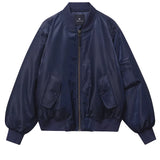Anine Bing Leon Bomber in Midnight Blue