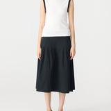 Bassike Exposed Bind Muscle Tank in White and Black