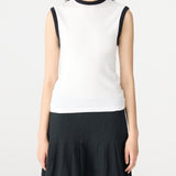 Bassike Exposed Bind Muscle Tank in White and Black