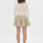 Camilla and Marc Rhys Croc Pump in Cream - styled look