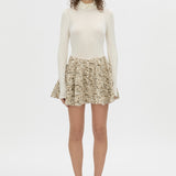 Camilla and Marc Rhys Croc Pump in Cream - side view