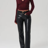 Citizens Of Humanity Genova Low Rise Boot in Leather in Black