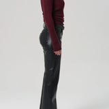 Citizens Of Humanity Genova Low Rise Boot in Leather in Black