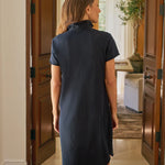 Frank and Eileen Lauren Polo Dress in British Royal Navy