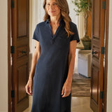 Frank and Eileen Lauren Polo Dress in British Royal Navy
