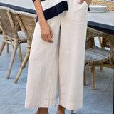 Frank and Eileen Maisie Wide Leg Pullon Pant in Sand