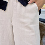 Frank and Eileen Maisie Wide Leg Pullon Pant in Sand