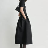 Toteme Gathered Evening Skirt in Black