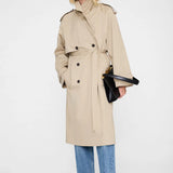 Anine Bing Rickie Maxi Trench in Beige