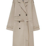 Anine Bing Rickie Maxi Trench in Beige