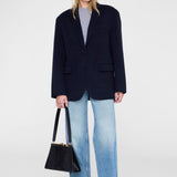 Anine Bing Quinn Blazer in  Midnight Blue Cashmere Blend