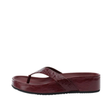 Alias Mae Akiko Flat in Burgundy Oily Crinkle Leather