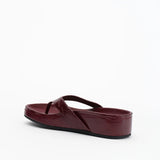 Alias Mae Akiko Flat in Burgundy Oily Crinkle Leather - detail view
