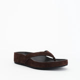 Alias Mae Akiko Flat in Choc Suede - side view