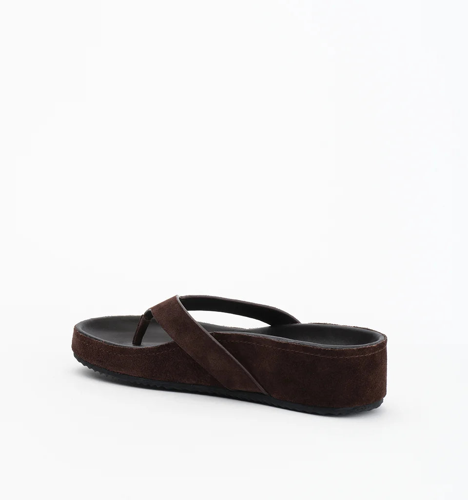 Alias Mae Akiko Flat in Choc Suede - detail view