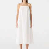 Bassike Crushed Cotton Parachute Dress in Natural