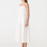 Bassike Crushed Cotton Parachute Dress in Natural