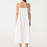 Bassike Crushed Cotton Parachute Dress in Natural