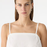 Bassike Crushed Cotton Parachute Dress in Natural