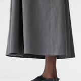 Bassike Crushed Cotton Parachute Dress in Washed Black