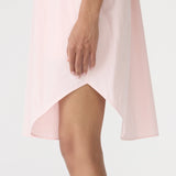 Bassike Crushed Cotton Shirt Dress in Soft Pink