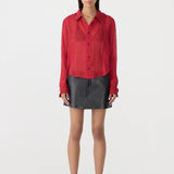 Bassike Polka Dot Classic Shirt in Red and Black
