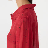Bassike Polka Dot Classic Shirt in Red and Black