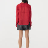 Bassike Polka Dot Classic Shirt in Red and Black