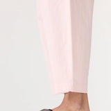 Bassike Crushed Cotton Summer Pant in Soft Pink