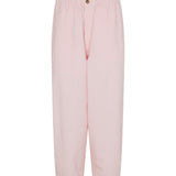 Bassike Crushed Cotton Summer Pant in Soft Pink
